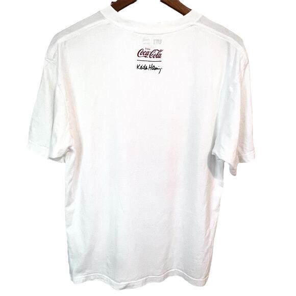 UNIQLO UT Keith Haring Coca-Cola Graphic T-Shirt White Red Art Pop Adult Large - Picture 2 of 7